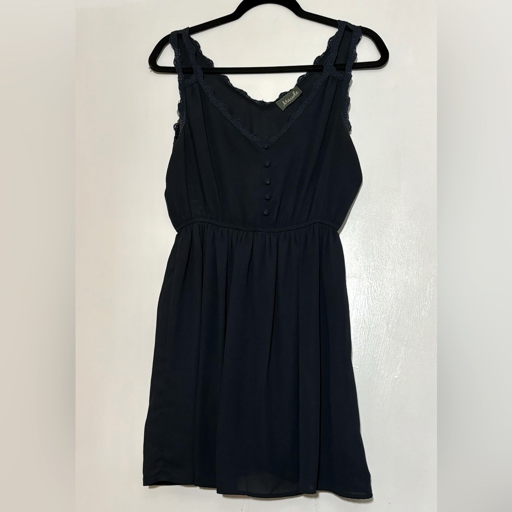 Maude Navy Mini with Lace Double Strap